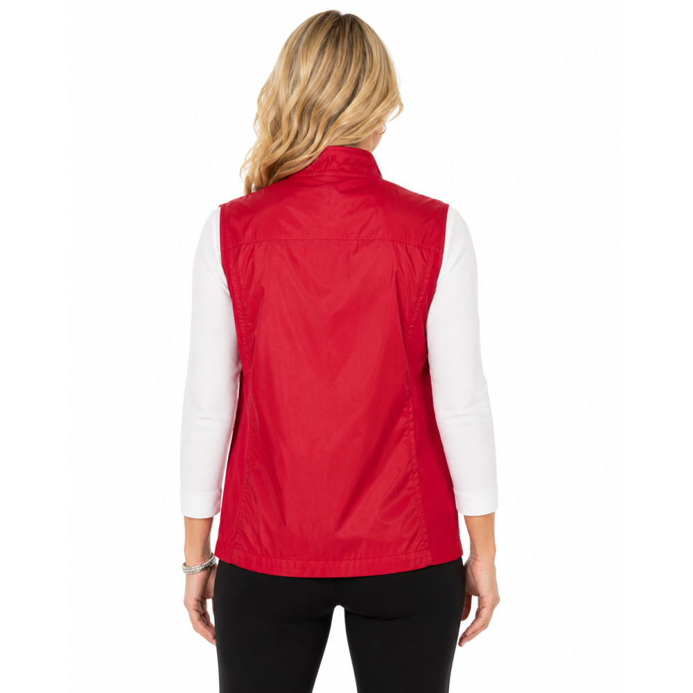 Chico’s Zenergy Vest Size XL Red Sleeveless Zip Front Jacket Pockets Layer - Picture 2 of 12